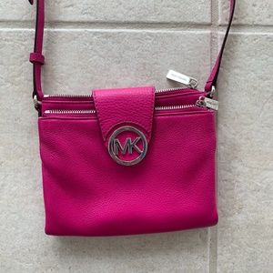 Michael Kors hot pink crossbody purse